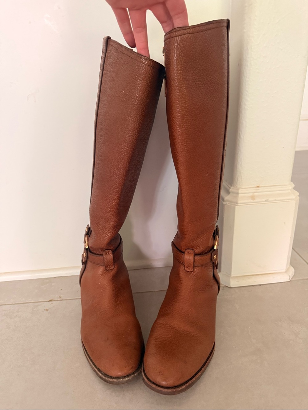 Women's Tall Tory Burch Riding Boots in Brown